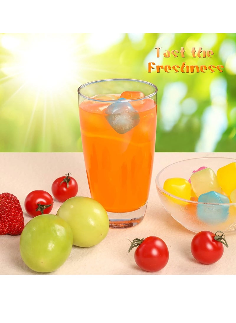 Bukela - Reusable Plastic Ice Cubes 24 Pack Colorful Refreezable Ice Cubes for drinks or Coffee, Washable Non-Melting Ice Cubes Non-Diluting - Image 1