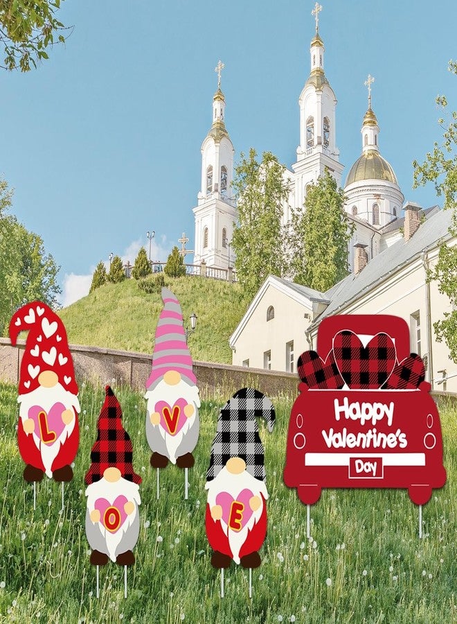 Fanboxk Valentine Gnomes and Love Heart Car Kit - Yard Sign and Outdoor Lawn Decorations - Valentine’s Day Party Yard Signs - Set of 15 - Image 4