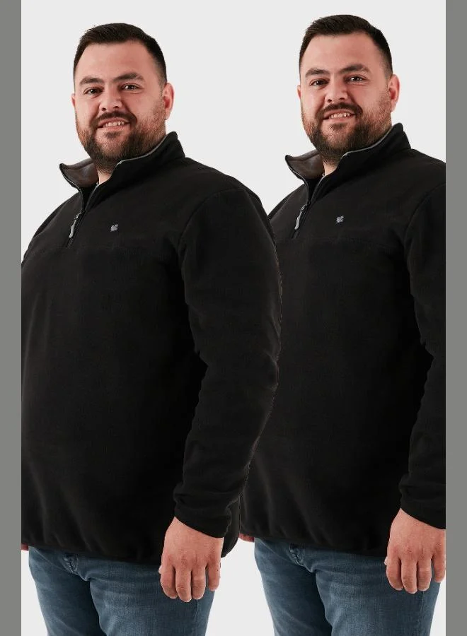 Buratti Regular Fit Anti-Pilling Plus Size Brushed Cold-Resistant 2-Pack Men's Fleece POLAR 5906001BS2