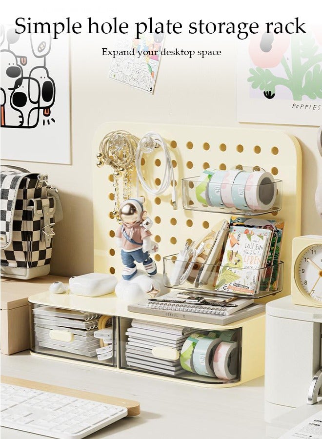 DUNISO Desktop Vertical Storage Rack, Dust Proof And Moisture Proof Student Desk Storage Rack, Multifunctional Storage Rack With Drawers, Not Easily Deformed, Suitable For Families, Dormitories And Classrooms - Image 4