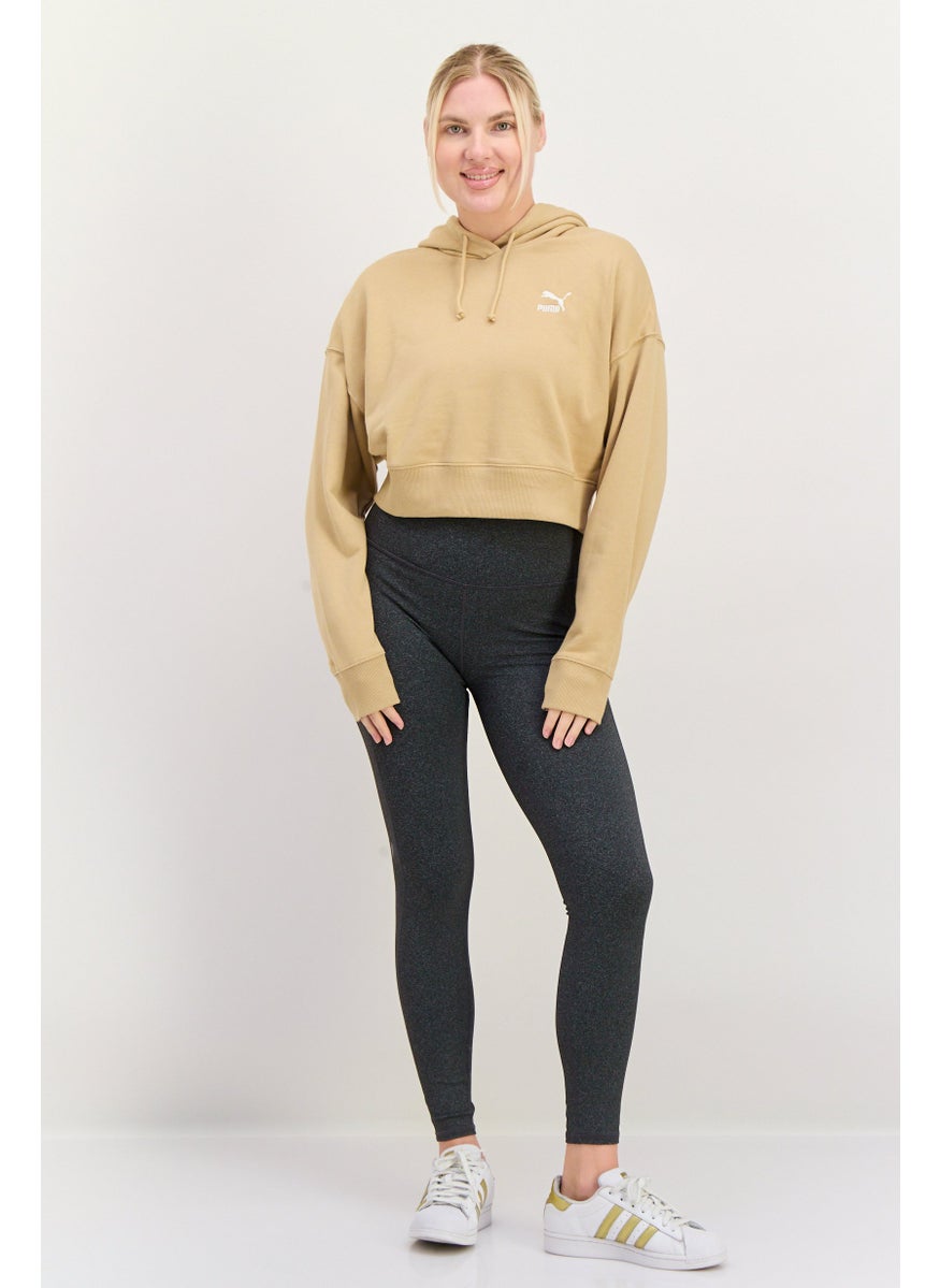 PUMA Women Sportswear Fit Long Sleeves Outdoor Hoodie, Beige  - Image 4