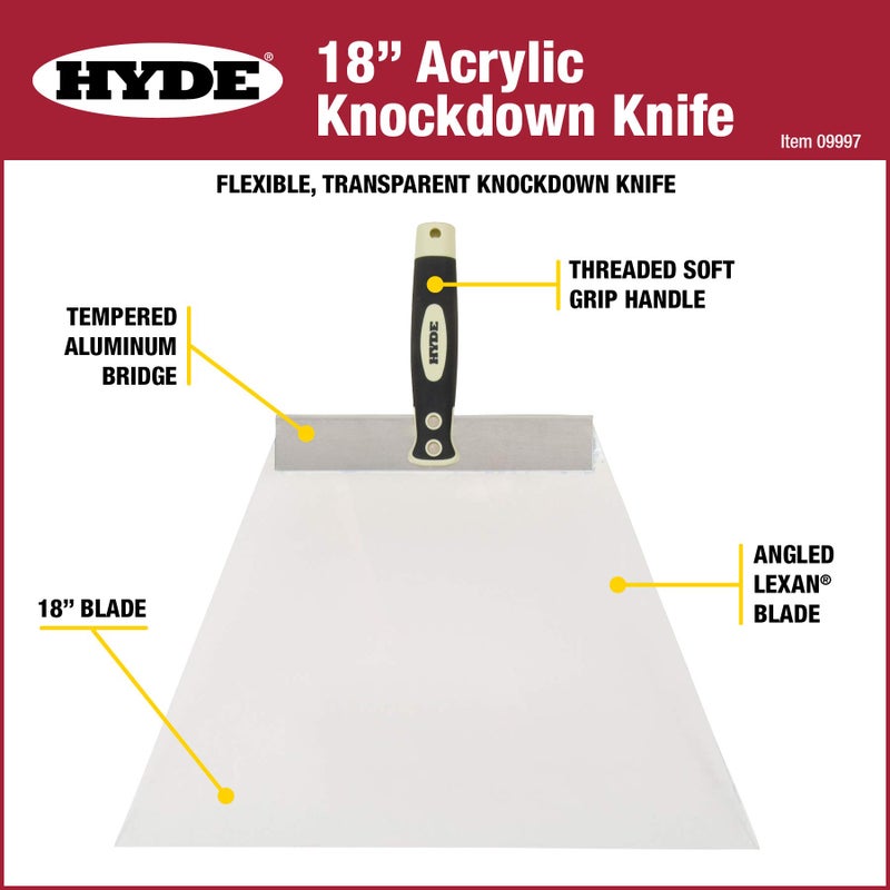 HYDE 09997 Acrylic Knockdown Knife, 18-inch - Image 2