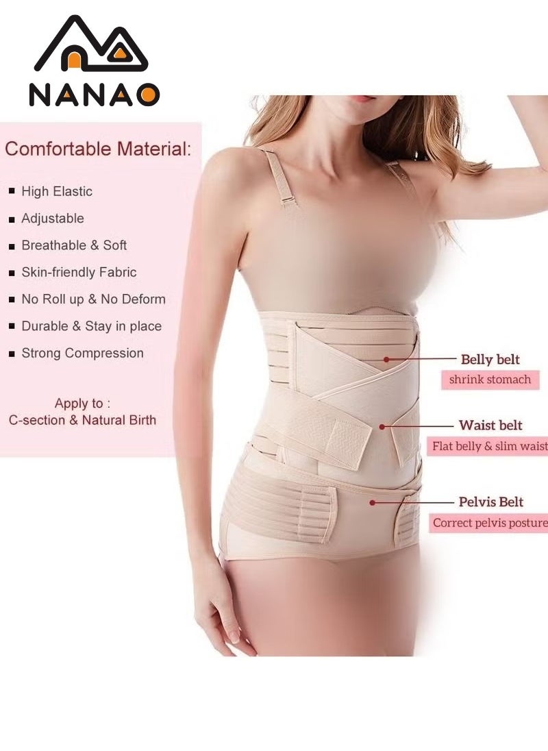 NANAO 3 in 1 Postpartum Belly Corset Belt For Waist, Postpartum Support Waist Belt Shapewear Slimming Girdl,Pelvis And Around The Stomach Very Comfortable Breathable And Under Clothes XXL  - Image 5