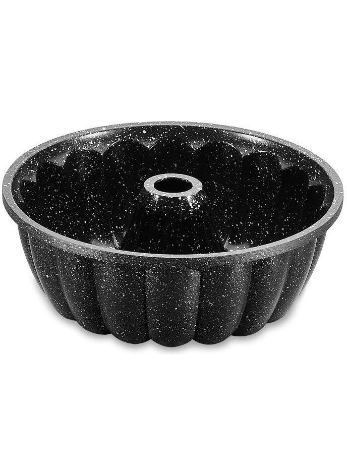 Zetmon - Granite Cast Iron Tart, Pie and Closely Sliced ​​Cake Mold Black - Image 1