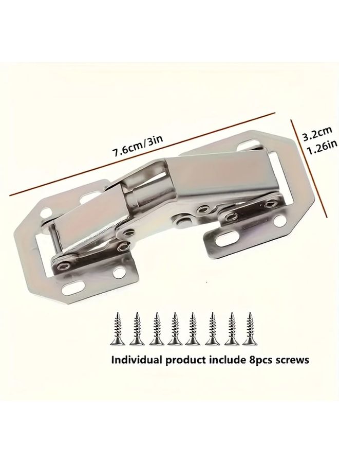 Heavy Duty 10pcs Spring Hinges 3 Inch 175 Degree With Buffer System No Drill Mount - Image 2