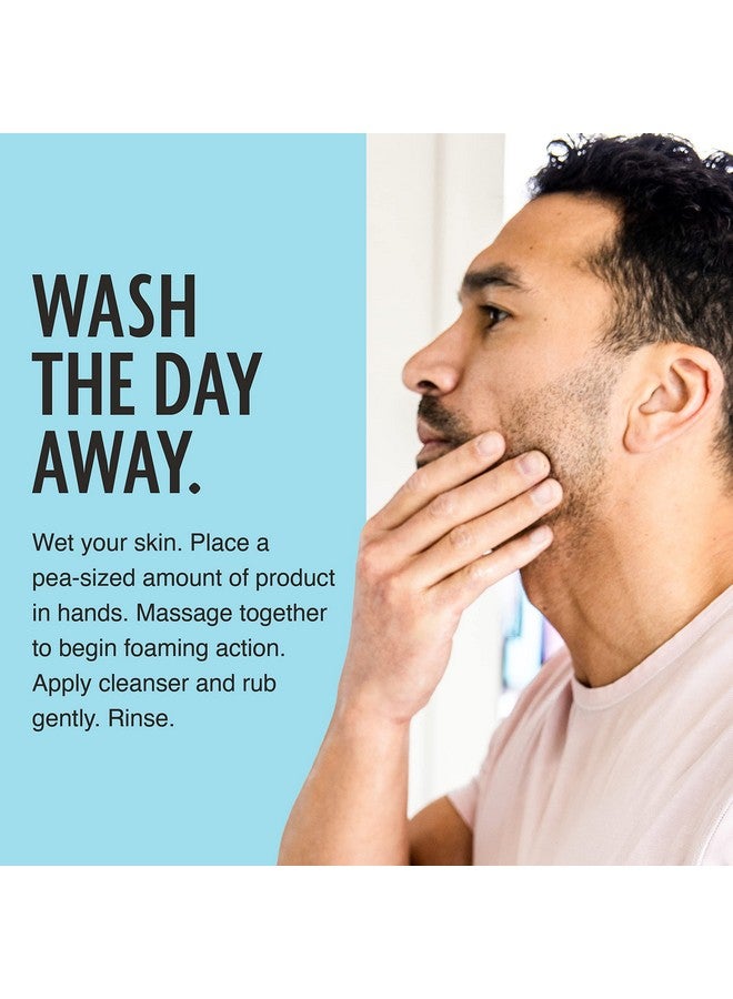 شركة باسيفيك شيفينج غسول الوجه النظيف من شركة باسيفيك شيفينغ - منظف لطيف للوجه بدون رائحة مع ملح البحر والصبار - غسول مرطب للوجه للرجال للبشرة الحساسة (7 أونصة) - Image 5
