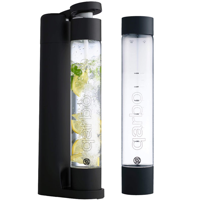 TWENTY39 Twenty39 qarbo CLASSIC Sparkling Water Maker Machine  Soda Beverage Carbonator for Home Seltzer  Carbonated Beverage Dispenser Water Carbonation Fizz Maker Matte Black 