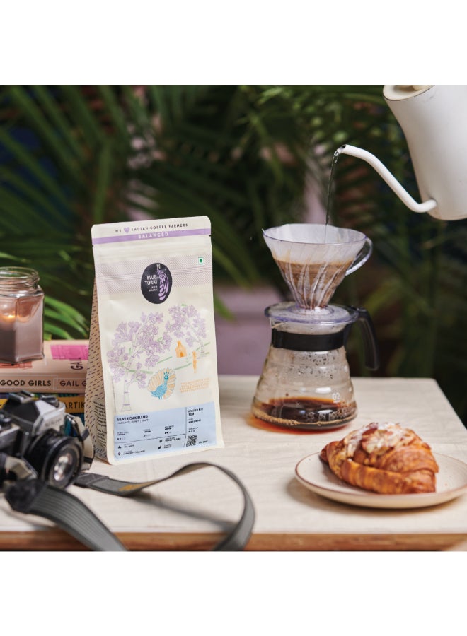 Blue Tokai Coffee Roasters Coffee Silver Oak Cafe Blend | Medium Roast | French Press Coffee 250 G - Image 4
