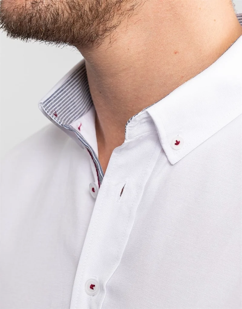 Tudors Slim Fit Plain White Men's Shirt