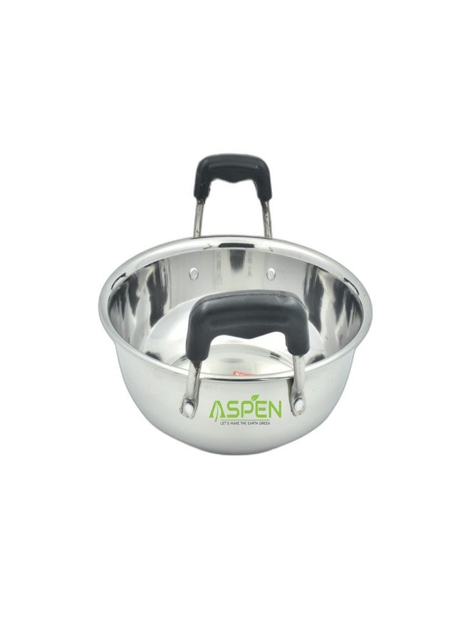 ASPEN Multipurpose Use Stainless Steel Kadai/Fry Pan/Stainless Steel Fry Pan - 9 Inch (24 Cm Dia) - Image 2