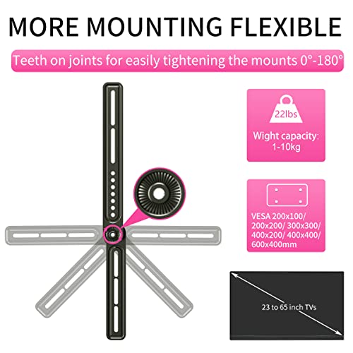 Xinlei Universal Sound Bar Mount Bracket for Above/Under TV, Fits 23-65 Inch TVs, up to 22 lbs by XINLEI SBR301 - Image 4