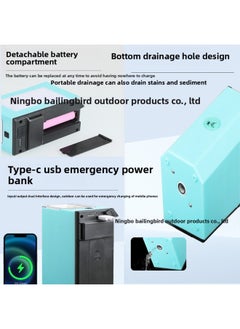 Generic Luminous Iron Plate Bait Wooden Shrimp UV Light Supplement Device Purple Light Induction Rechargeable LED Lighting Flashlight Light Supplement Light Dual-use-Color:Lake Blue-non-inductive Charging Model (including 18650 Section)  - Image 5
