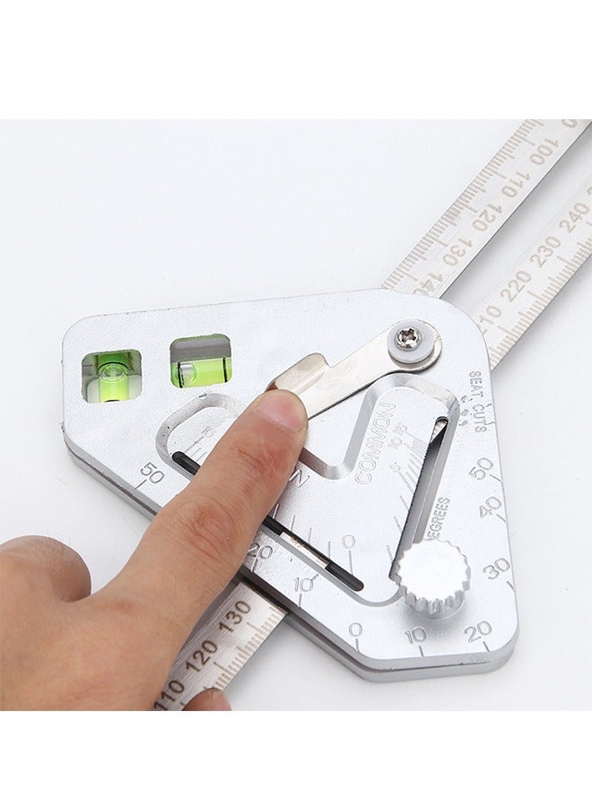 Multi functional level, angle ruler, triangular ruler, wooden ruler for product measurement, office, bedroom - Image 4
