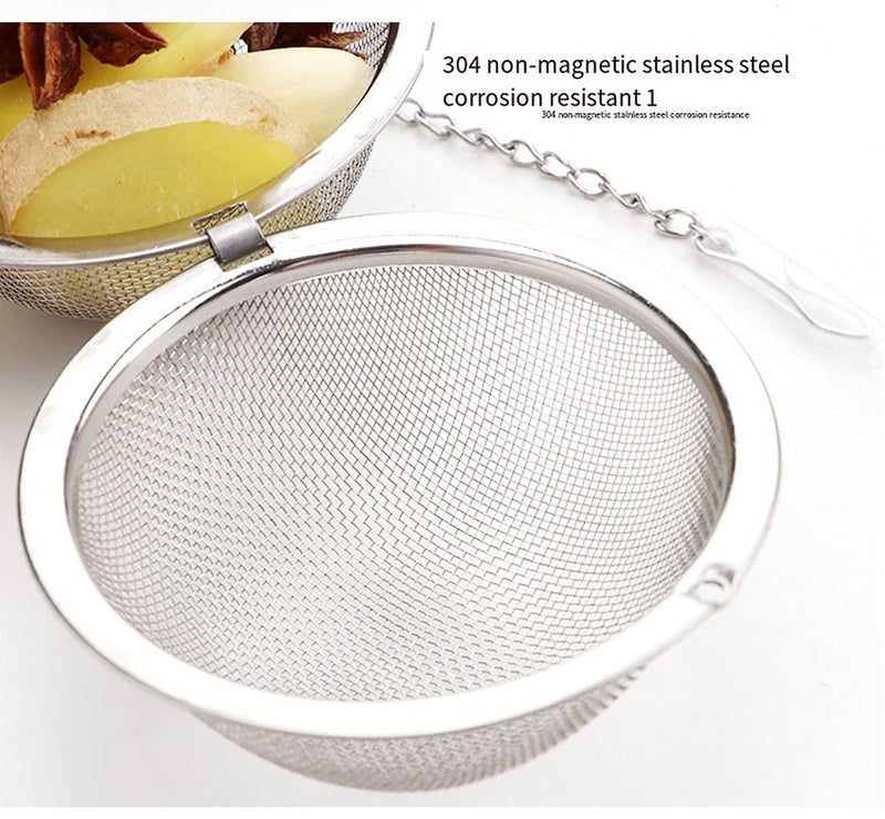 SHIDHMI ® 2Pcs Reusable Stainless Steel Tea Infuser for Loose Leaf Tea | Durable Chai Strainer with Handle | Easy-to-Clean Tea Steeper for Green Tea, Herbal Tea & Chai Brewing Infuser Ball Large - Image 4