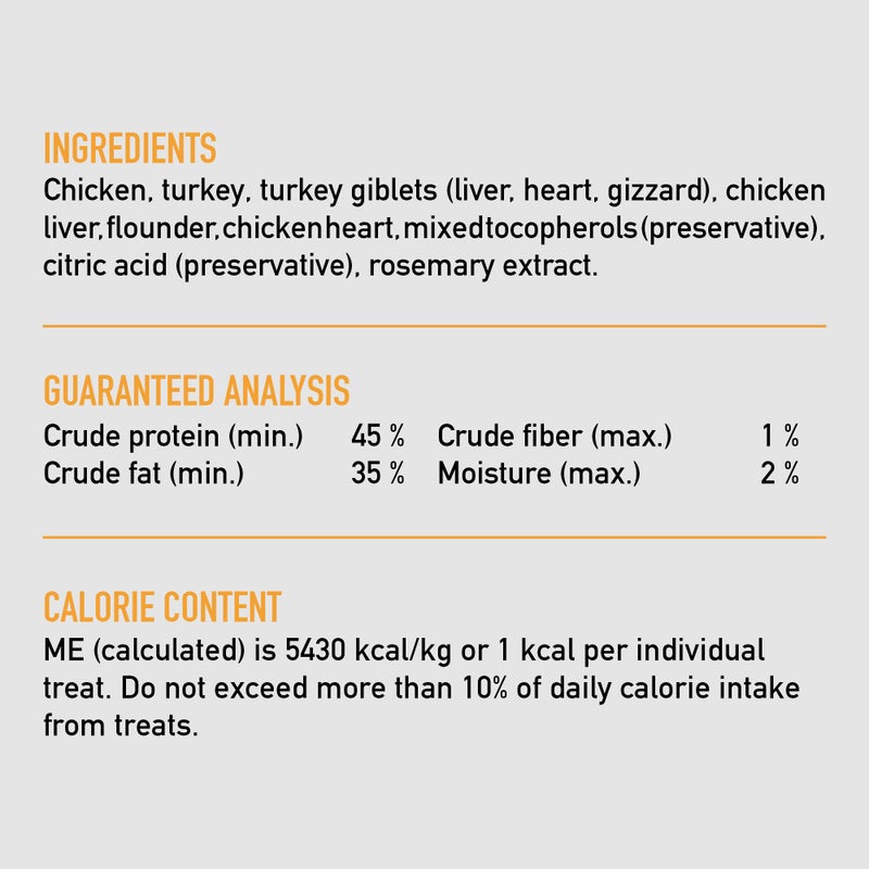 ORIJEN Freeze Dried Cat Treats Grain Free High Protein Raw Animal Ingredients Original 1.25oz Bag - Image 5