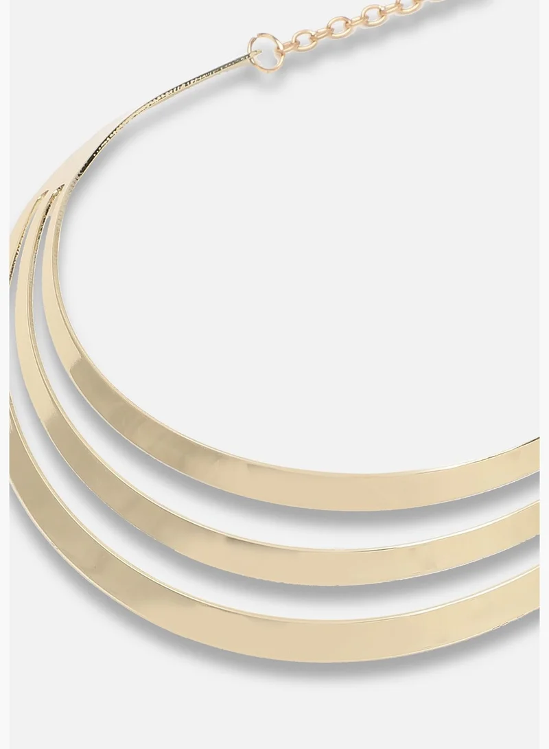 SOHI Gold Plated Party Designer Stone Necklace For Women