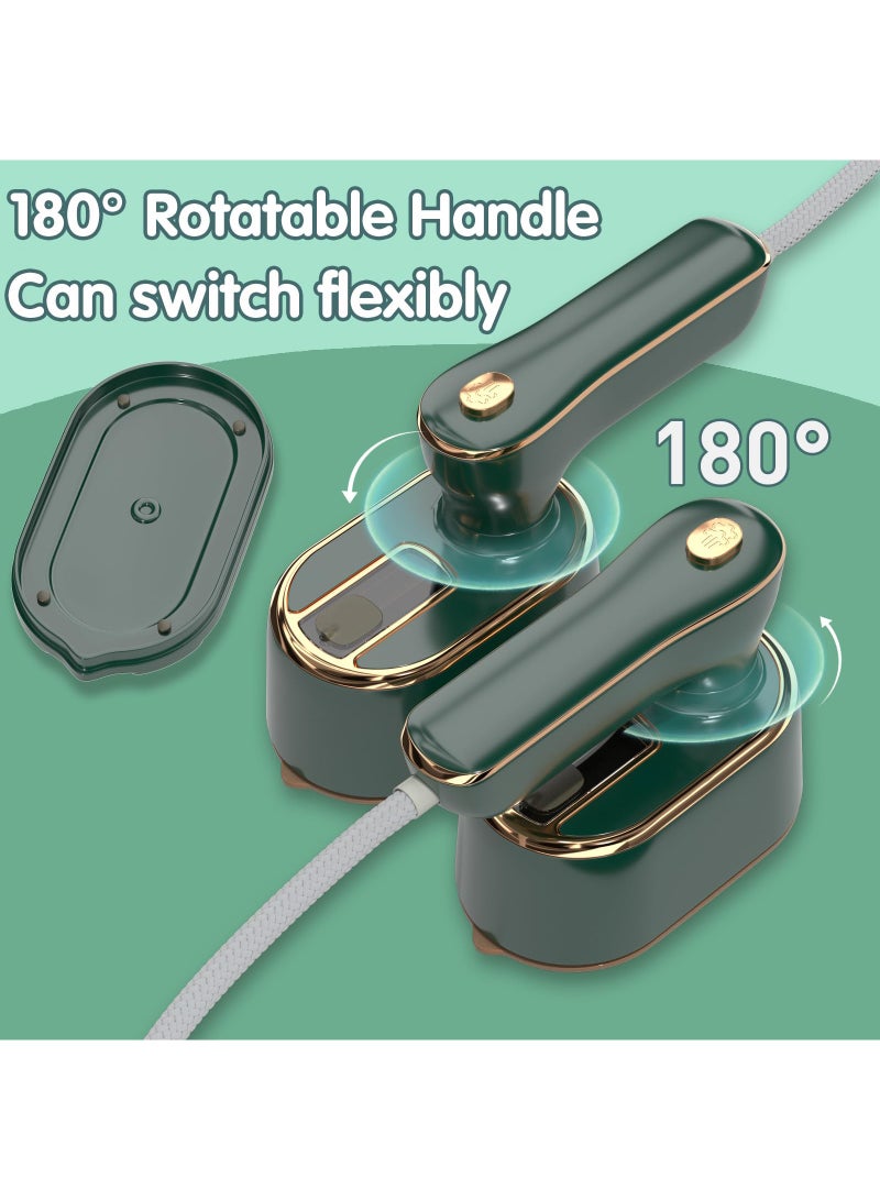 Steamer Iron for Clothes Travel Mini,High-Power Handheld Garment Steamer Clothes Steamer Portable Steam Iron 5s Fast Heat-up Ironing Wrinkle Remover -1000W 100ML,Wet and dry use  - Image 2