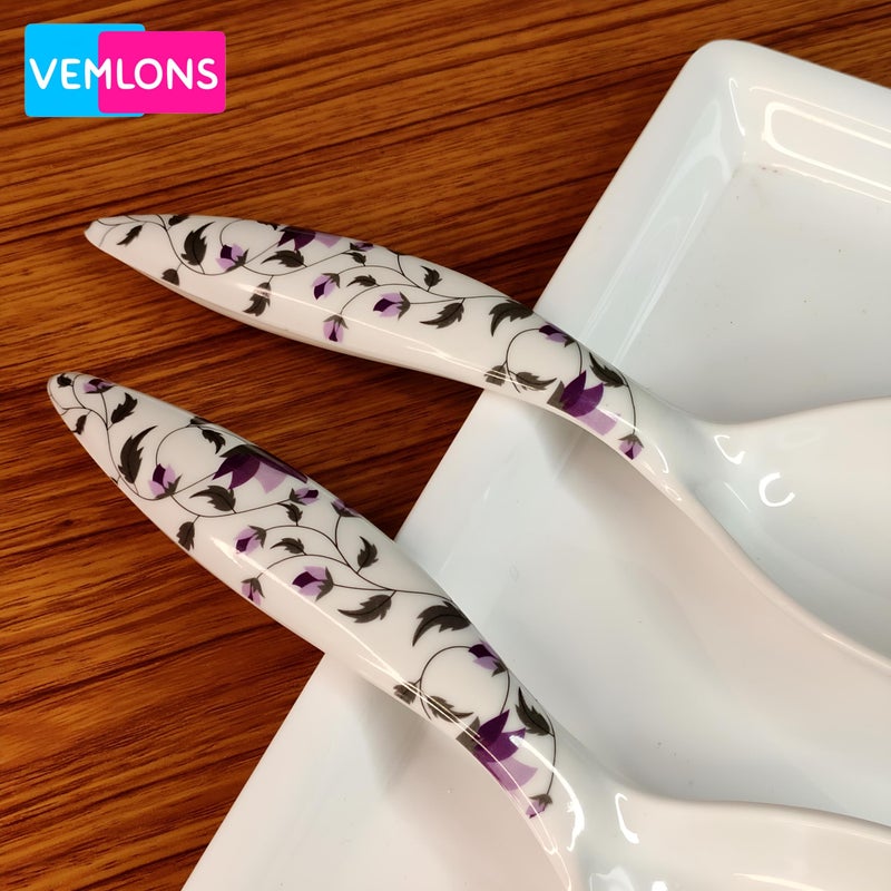 Vemlons Serving Spoon, Long Handle Serving Spoon Melamine Tableware (Set of 4) - Image 4