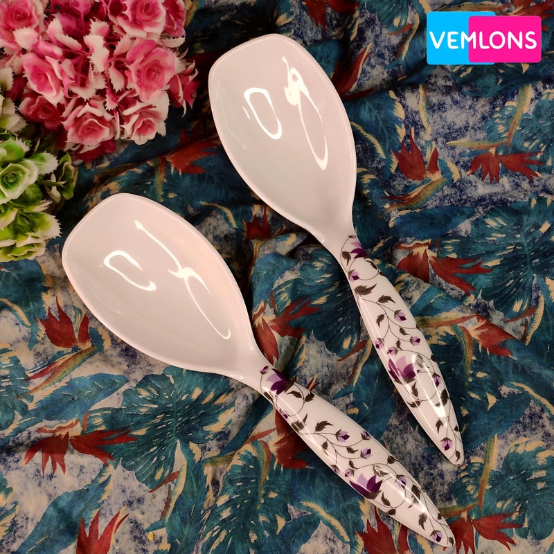 Vemlons Serving Spoon, Long Handle Serving Spoon Melamine Tableware (Set of 4) - Image 5