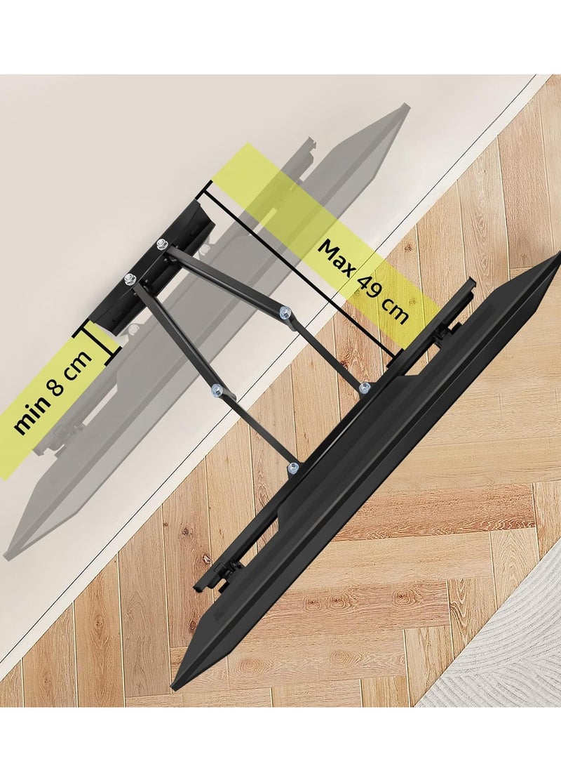 ELTRAZONE Adjustable, Tilting and Swivelling TV Wall Mount for Curved Flat TVs and Monitors VESA 400 x 600 Max (32-75 Inch) 50 kg Max TV Mount, Tilt, Swivel - Image 4