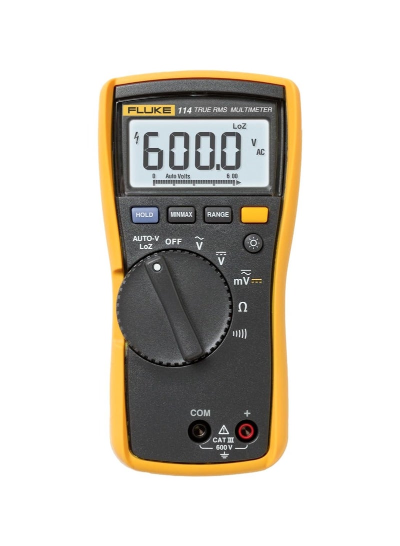 فلوك جهاز فلوك 114 متعدد القياسات الرقمي True-RMS للكهربائيين، أداة اختبار كهربائية صغيرة الحجم وموثوقة - Image 1