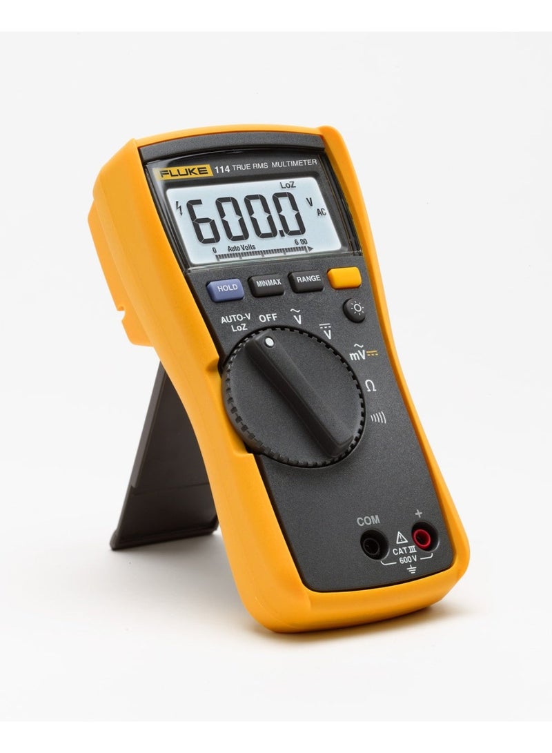 فلوك جهاز فلوك 114 متعدد القياسات الرقمي True-RMS للكهربائيين، أداة اختبار كهربائية صغيرة الحجم وموثوقة - Image 3