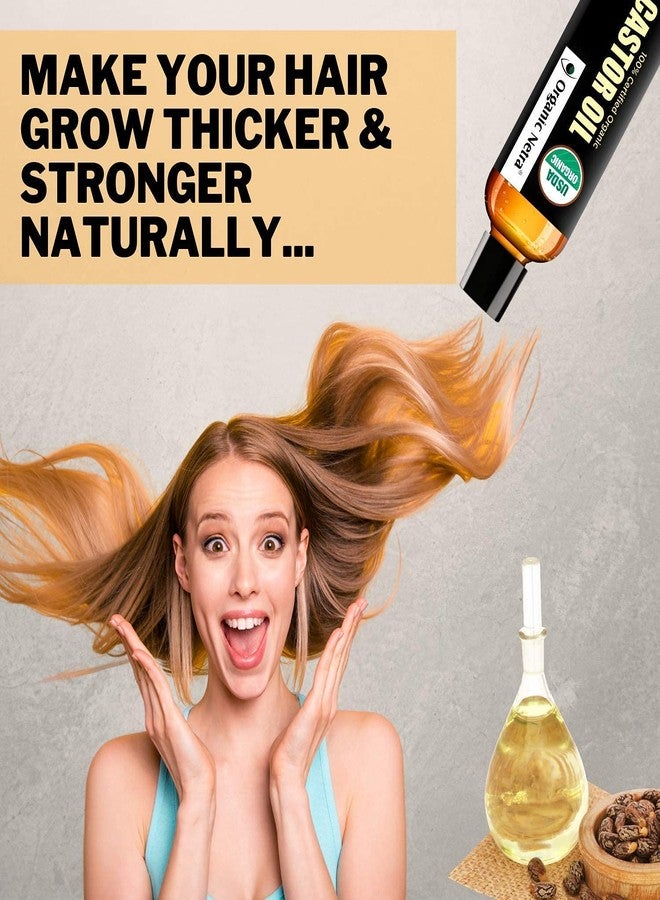 Organic Netra Castor Oil for Skin and Hair, Softening, Smoothening & Moisturizing Skin, Hair and Eyelashes, Repairs Splitends and Reduces Dandruff - 250ml (Pack of 2) - Image 4