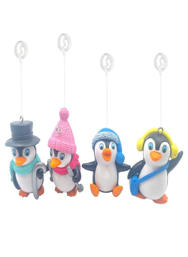 Pitertul 4Pcs Floating Fish Tank Decorations, Cute Little Penguin Aquarium Decoration for Fish Tank Aquarium Landscaping Aquarium Decoration - Image 1