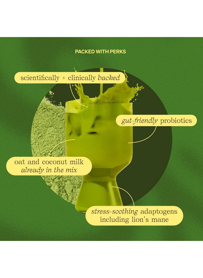 Clevr Blends Organic Matcha Green Tea Latte, Instant Ceremonial Grade Matcha, Superfood Powder Blend with Oat Milk, Lions Mane, Reishi Mushroom, Coconut Cream, Ashwagandha, Serve Hot or Iced, 12 oz - Image 4