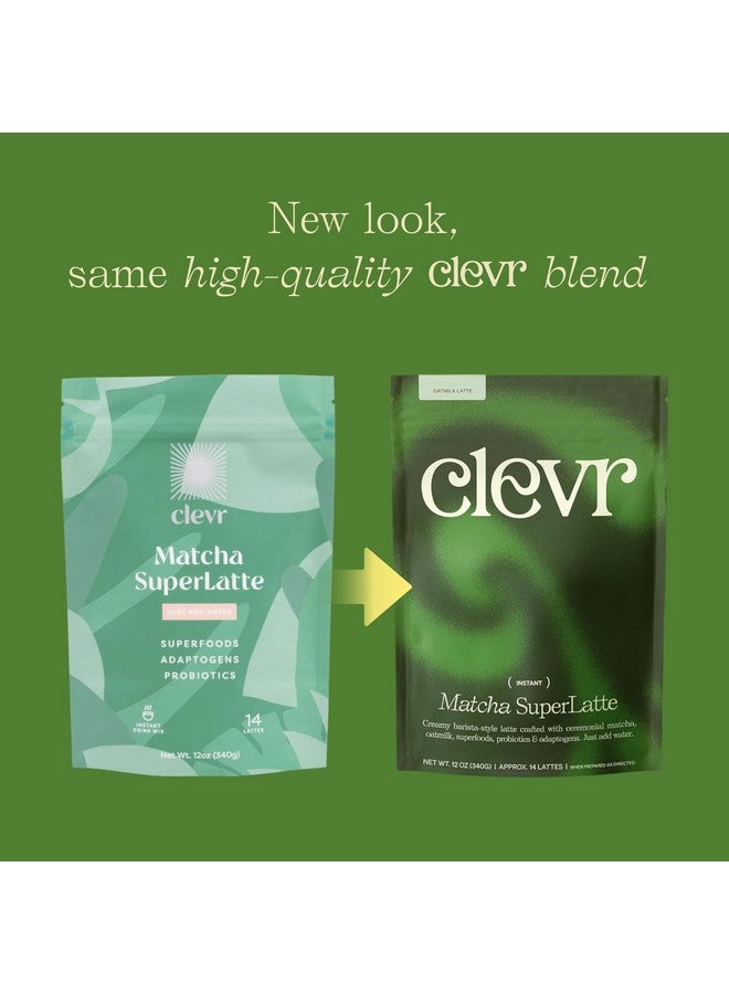 Clevr Blends Organic Matcha Green Tea Latte, Instant Ceremonial Grade Matcha, Superfood Powder Blend with Oat Milk, Lions Mane, Reishi Mushroom, Coconut Cream, Ashwagandha, Serve Hot or Iced, 12 oz - Image 5