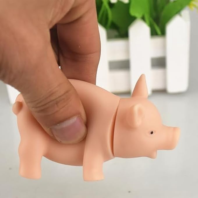 Nurnesy Soft Rubber Snorting Pig Squeeze Toy, Stress Relief, Increase Bond, Compact and Lightweight, for Office, Home and Travel - Image 4