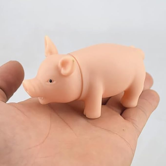 Nurnesy Soft Rubber Snorting Pig Squeeze Toy, Stress Relief, Increase Bond, Compact and Lightweight, for Office, Home and Travel - Image 3