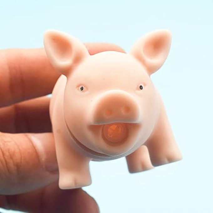 Nurnesy Soft Rubber Snorting Pig Squeeze Toy, Stress Relief, Increase Bond, Compact and Lightweight, for Office, Home and Travel - Image 2