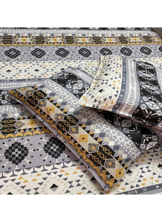 طقم ملايه سرير فلات 4 قطع خامه قطنيه عامريه كبير المقاس 240* 260 - Image 3