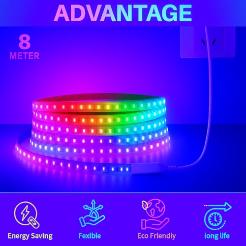 One94Store 8 Meter LED Rope Light for Decoration-Waterproof Decorative Lights, SMD Cove Light for Ceiling LED Pipe Light for Home Décor Led Strip Lights for Diwali Decoration (Multicolor) - Image 3