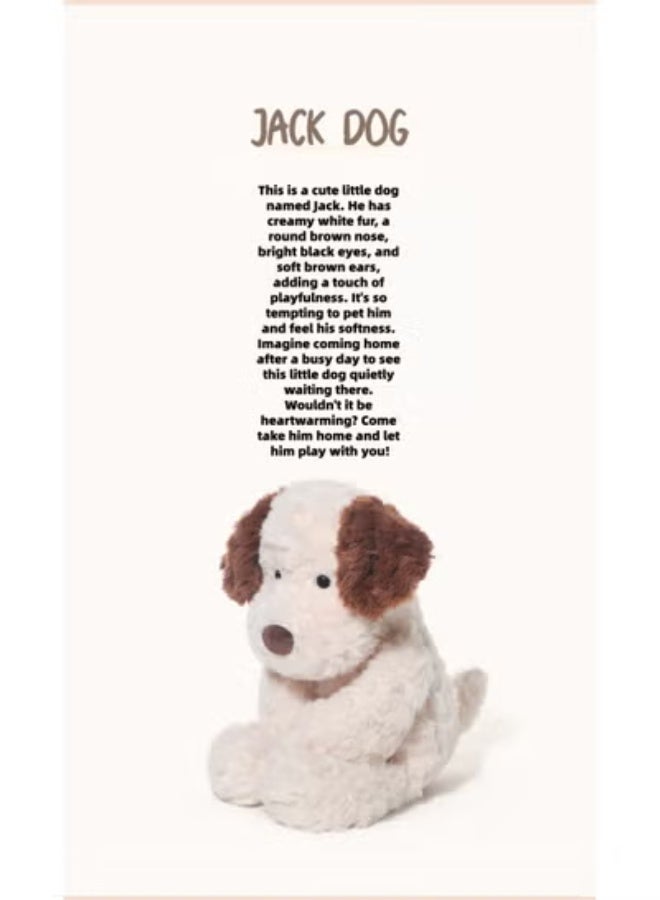 Jooki Funny and Aggrieved Puppy Jack Plush Toy, Cute and Super Soft, Comforting Doll, Birthday Gift, 35cm (with Drawstring Bag) - Image 4