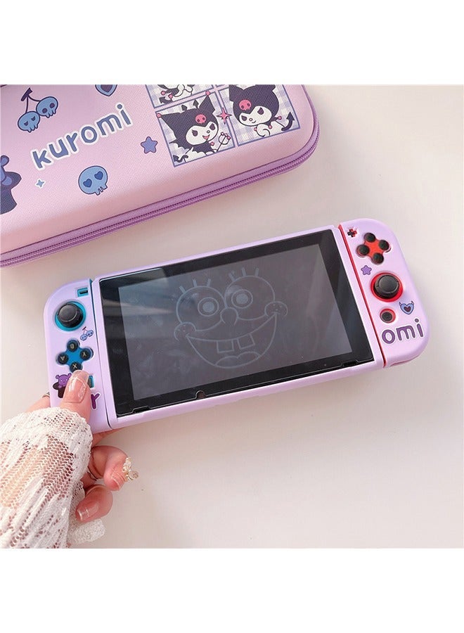 Nintendo Switch-NS Protective Case Split Design TPU Protective Soft Cover Kuromi Shock-Absorbing and Scratch Resistant Shell Accessories（Purple） - Image 5