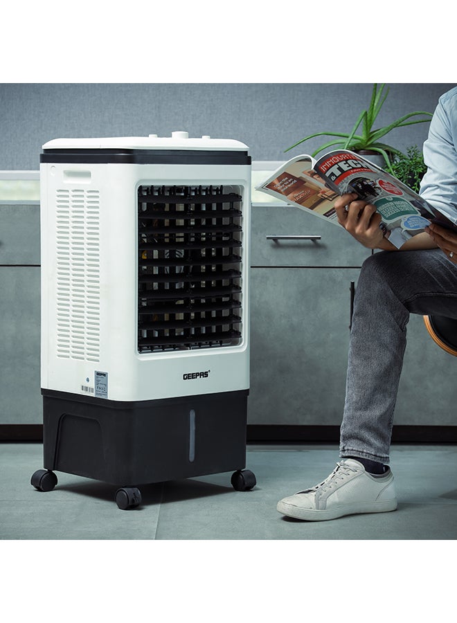 جيباس مبرد هواء محمول فائق التبريد مع جهاز تحكم عن بعد وحجرة ثلج | شاشة LED بـ 4 سرعات | توزيع هواء واسع وتصميم عصري للمنزل والمكتب | ضمان لمدة سنتين 20 L 80 W GAF9576N أبيض - Image 3