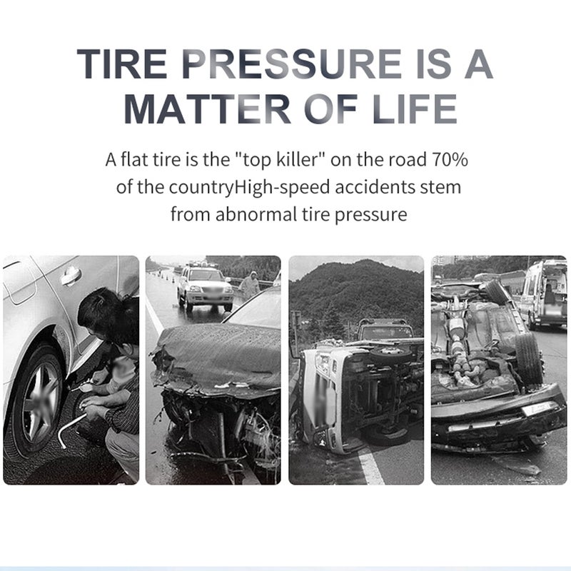 Car Universal Solar Tire Pressure Monitoring System USB Rechargeable High Accuracy TPMS Tire-Pressure Measurement Device Monitor Gauge - Image 4