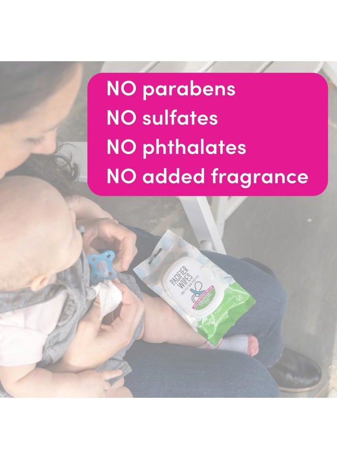 dapple Pacifier Wipes, for Baby and Toddlers, Diaper Bag Essentials, Fragrance Free 40 Ct, Pack of 3 - Image 5