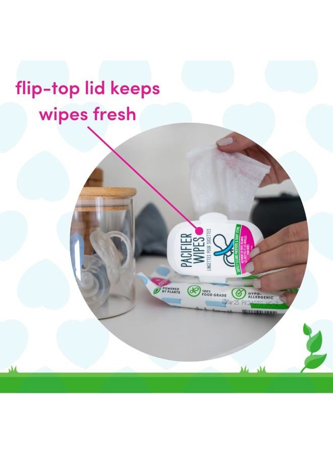 dapple Pacifier Wipes, for Baby and Toddlers, Diaper Bag Essentials, Fragrance Free 40 Ct, Pack of 3 - Image 4