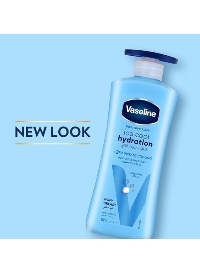 Vaseline لوشن العناية المركزة للجسم، ترطيب آيس كول، يرطب ويبرد بشرتك بمقدار -3 درجة مئوية 400مل - Image 4