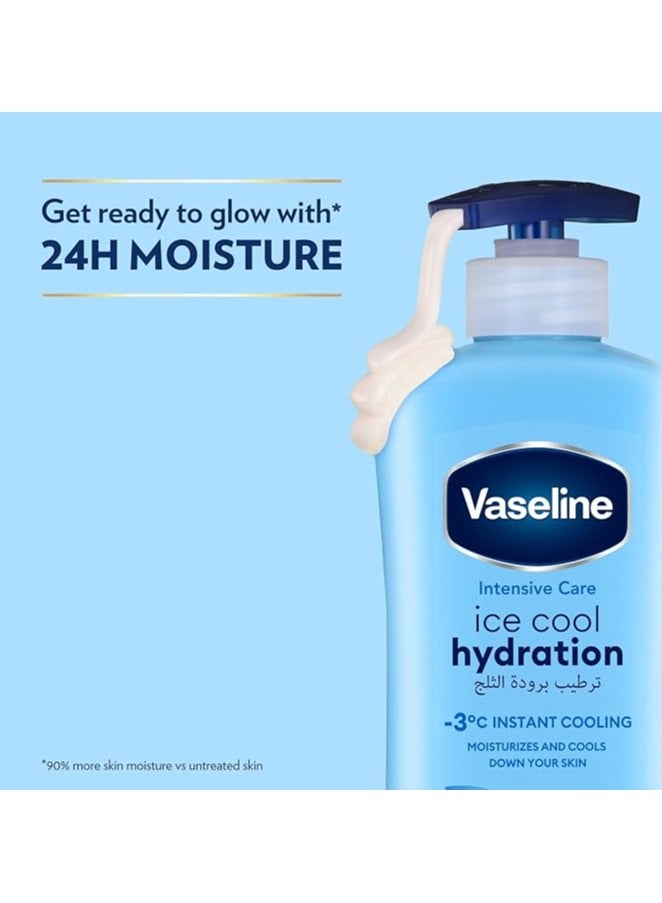 Vaseline لوشن العناية المركزة للجسم، ترطيب آيس كول، يرطب ويبرد بشرتك بمقدار -3 درجة مئوية 400مل - Image 5