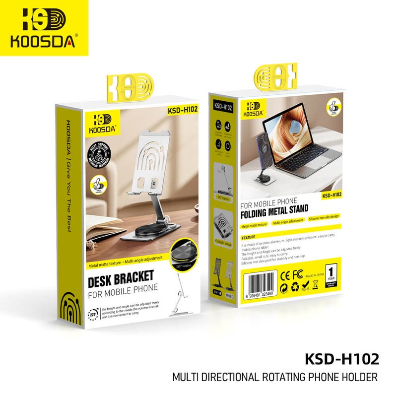 KOOSDA KSD-H102 Multi-Directional 360° Phone Holder – Flexible Viewing, Easy Installation - Image 3