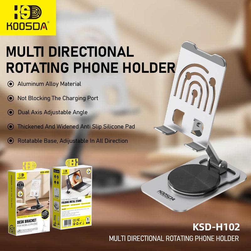 KOOSDA KSD-H102 Multi-Directional 360° Phone Holder – Flexible Viewing, Easy Installation - Image 1