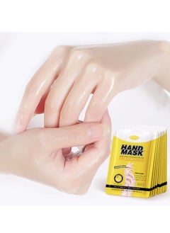 Zozu 5 Pairs Hand Mask Honey Tender Nourishing Hand Mask Sheet Relieves Dry Rough Skin Moisturizing Repairing Hydrating Tender Smooth Skin with Wild Honey Extract Skincare Hand Mask Sheet for Women and Men  - Image 2