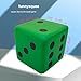 funnysquee 315 Inches Foam Dice Toy A FunFilled Kawaii Dices Educational Toy for Kid Board Game and Learning Sessions Fortunate Green - Image 4