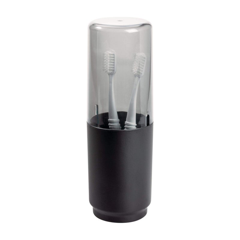 iDesign Austin Covered Holder, Holds Regular and Electric Toothbrushes - Image 1