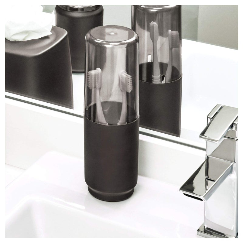 iDesign Austin Covered Holder, Holds Regular and Electric Toothbrushes - Image 2