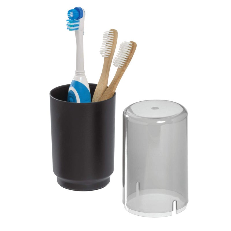iDesign Austin Covered Holder, Holds Regular and Electric Toothbrushes - Image 3